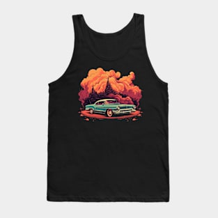 VINTAGE CAR, COLORED CARTOON STYLE Tank Top